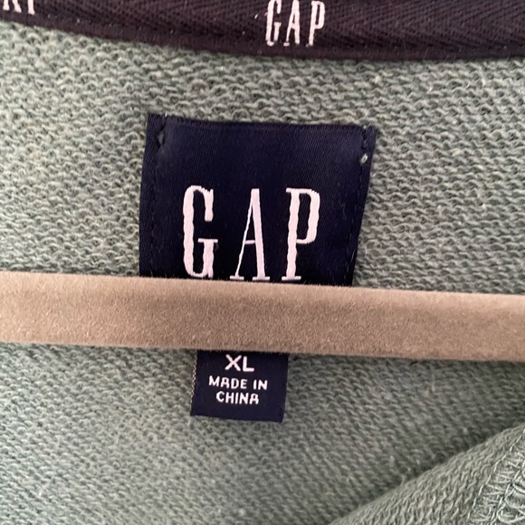 Teal Henley Gap Sweatshirt - Picture 2 of 3